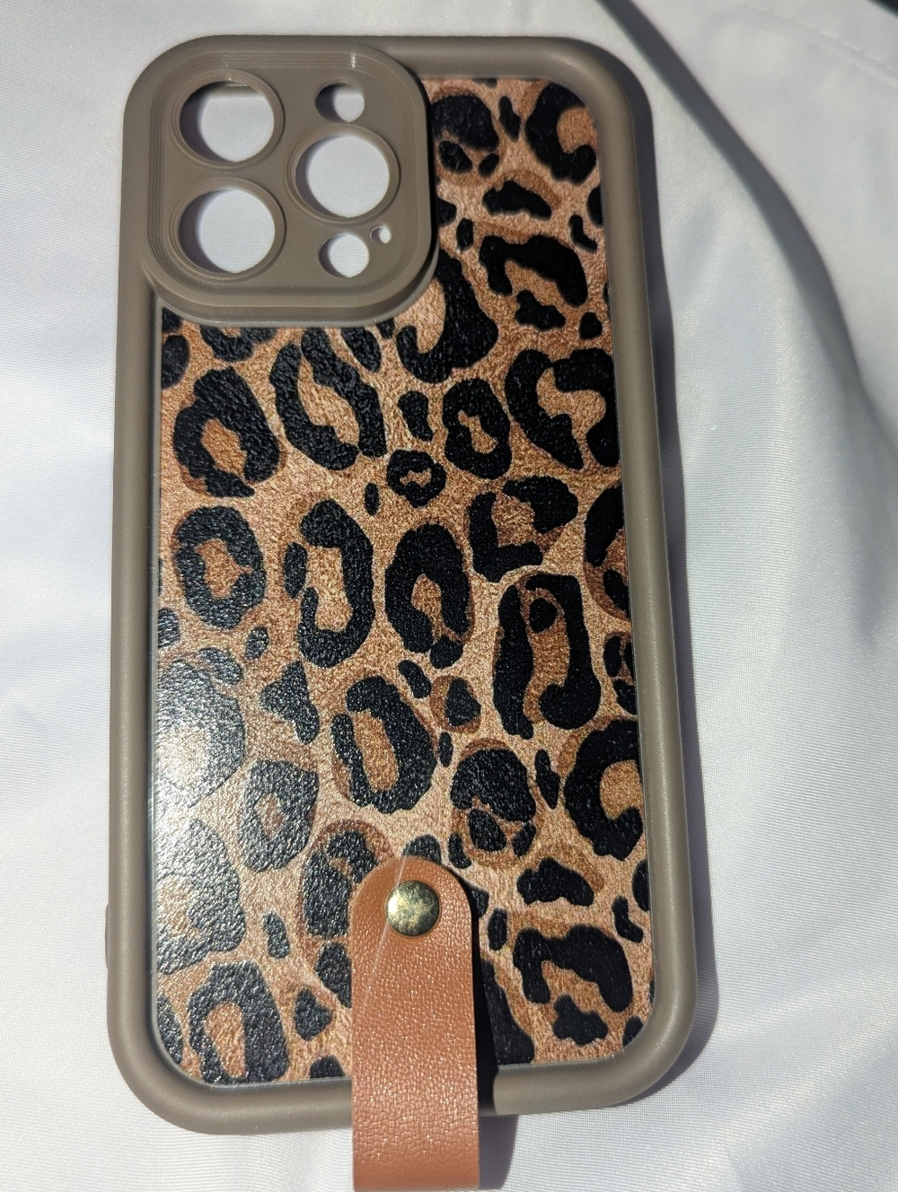 Leopard Print iPhone 14 Pro Max Case with Brown